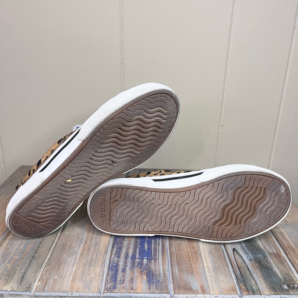 SPERRY Women’s Pier Wave LTT Cheetah MLT Memory Foam Slip On Sneakers 6.5M - Picture 8 of 10